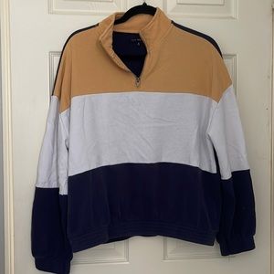 LA Hearts 3/4 zip long sleeve sweatshirt